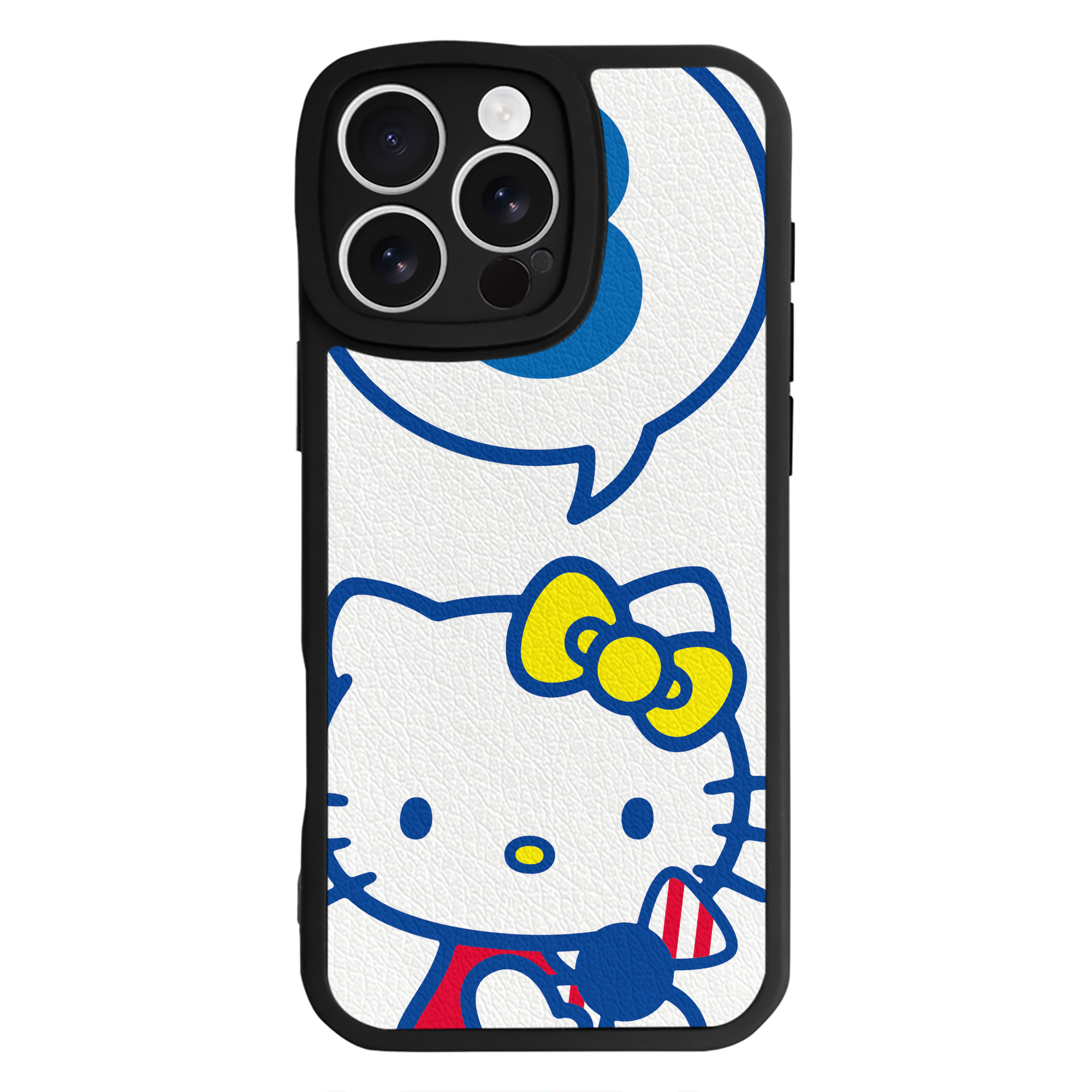 （画像用） Hello Kitty ハローキティ 【iPhone 16シリーズ対応】シリコンスマホケース（レザー調） 材質：シリコン